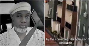 Comedian AY Reacts As Fire Guts His Lagos House