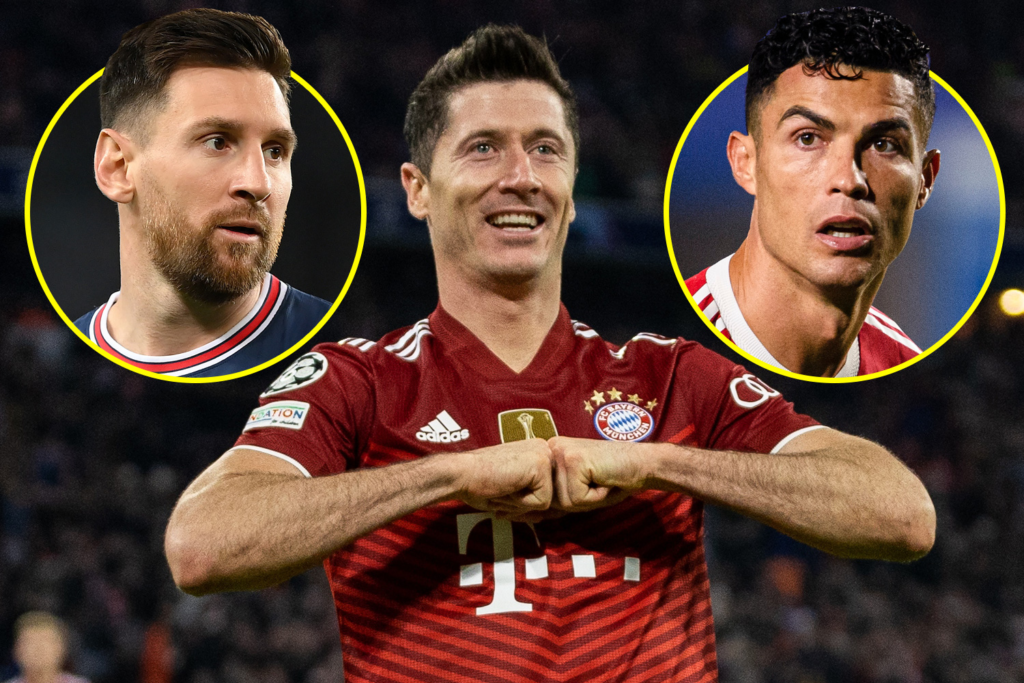 Lewandowski Equals Messi, Ronaldo's UCL Scoring Feat