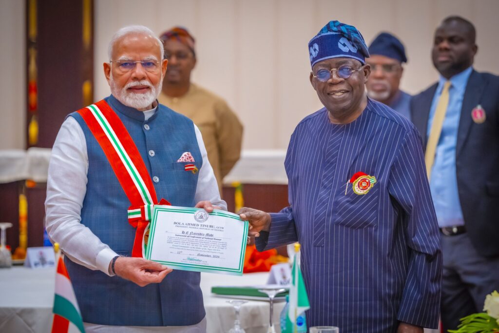 PDP Disapproves Tinubu's GCON Conferment On Indian PM