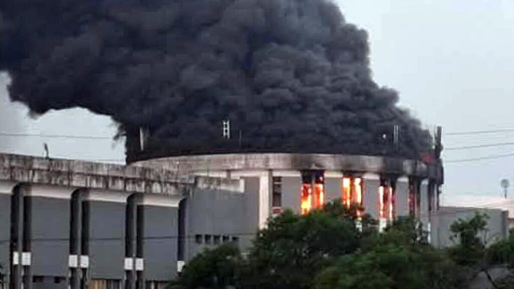 Fire Outbreak Razes Parts of Liberian Parliament after Protests