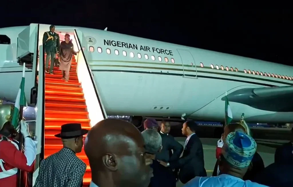 President Tinubu Returns to Nigeria from France, South Africa