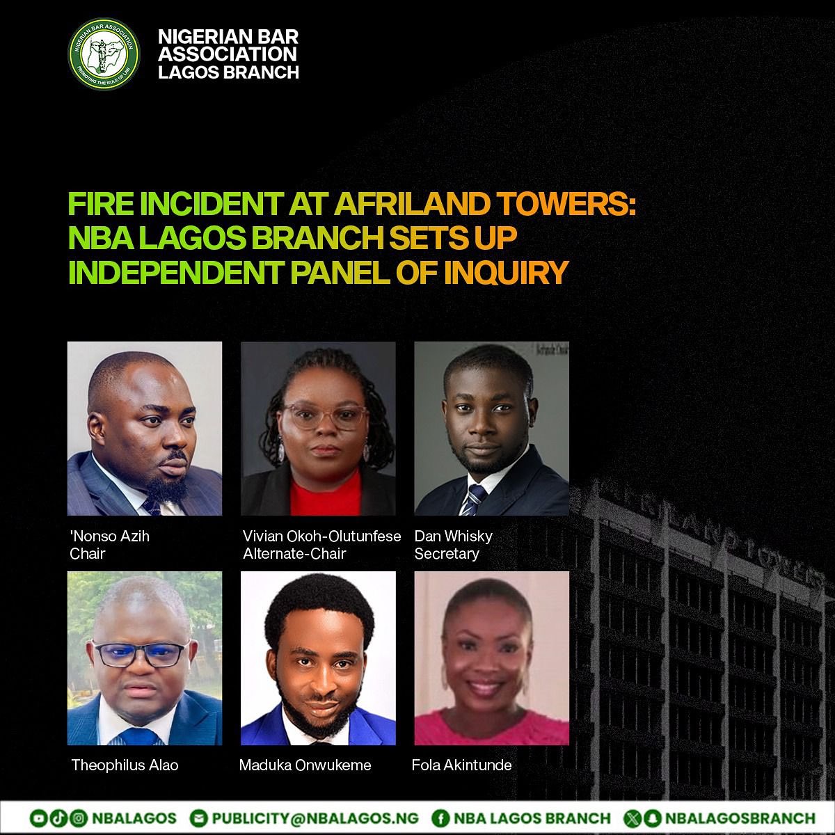 NBA Sets up Panel to Investigate Lagos Fire