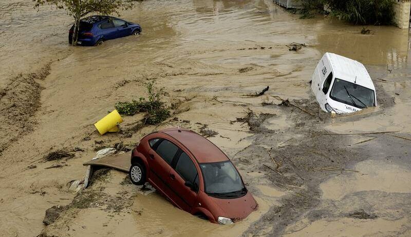 Floods Trap People In Cars In Spain