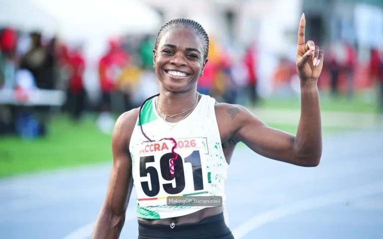 Tobi Amusan Finishes Third as Masai Russell Breaks Meet Record