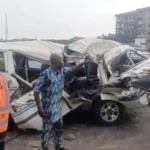 Two trucks Crash on Lagos road