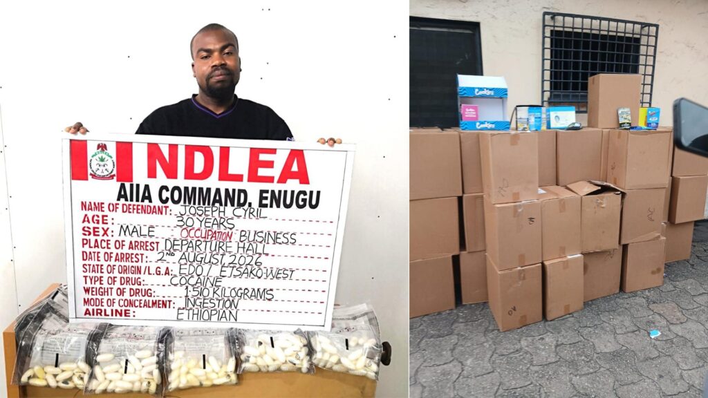 NDLEA Intercepts Businessman With 98 Wraps of Cocaine Bound For Italy