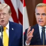 US-Canada trade war escalates as Trump threatens tariff hike on autos after Carney vows to retaliate