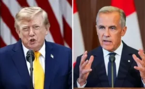 US-Canada trade war escalates as Trump threatens tariff hike on autos after Carney vows to retaliate