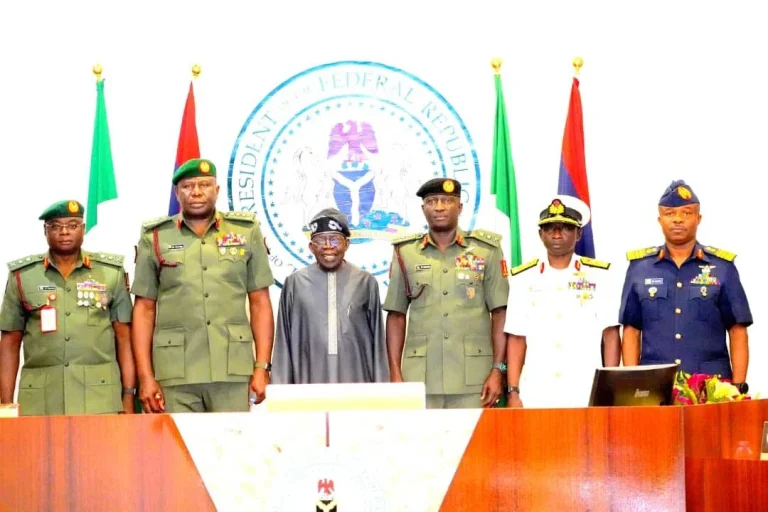 Tinubu Meets CDS, Service Chiefs, Over 2027 Polls Security